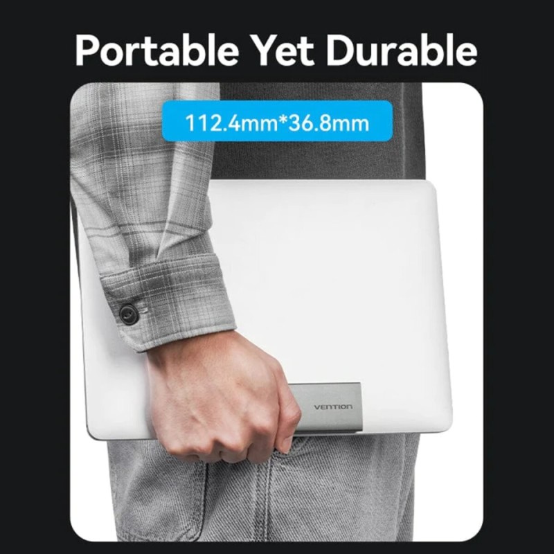 Зовнішній карман M.2 NGFF SSD Enclosure (USB 3.1 Gen 2-C) Gray Aluminum Alloy Type (KPFH0) (KPFH0)