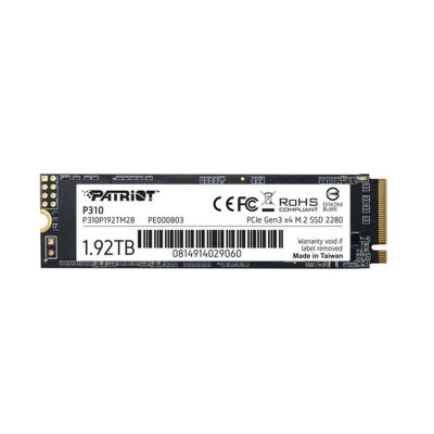 SSD M.2 Patriot P310 1920GB NVMe 2280 PCIe 3.0x4 3D NAND TLC (P310P192TM28)