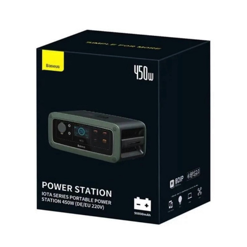 Портативна зарядна станція Baseus ioTa Series Portable Power Station 450W (DE/EU 220V) Cold Green (PPYT010206)