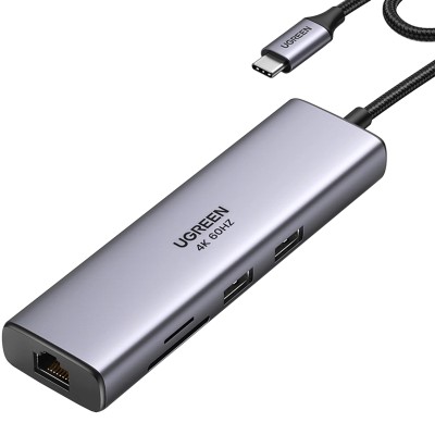 Док-станция для ноутбука (USB-хаб) Ugreen CM512 серая, HDMI 4K Док-станция для ноутбука (USB-хаб) Ugreen CM512 серая, HDMI 4K
