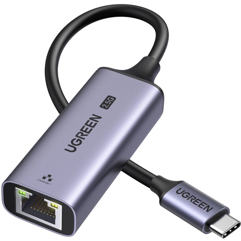 Переходник USB 3.0 Type-C на Ethernet (сетевой адаптер) Ugreen CM648 2.5 Гбит/с