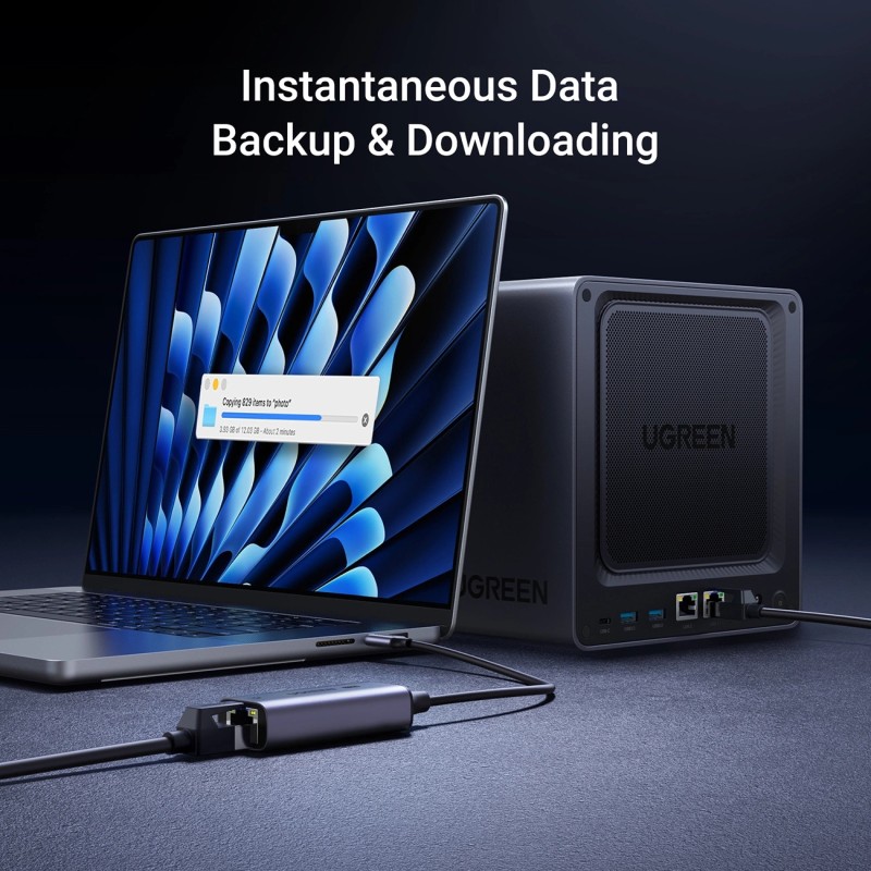 Переходник USB 3.0 Type-C на Ethernet (сетевой адаптер) Ugreen CM648 2.5 Гбит/с