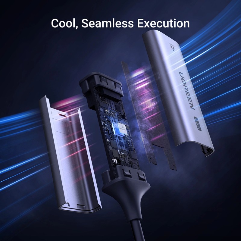 Переходник USB 3.0 Type-C на Ethernet (сетевой адаптер) Ugreen CM648 2.5 Гбит/с