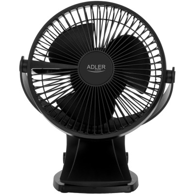 Настольный вентилятор (аккумуляторный вентилятор) Adler AD 7342 чёрный, 5 Вт