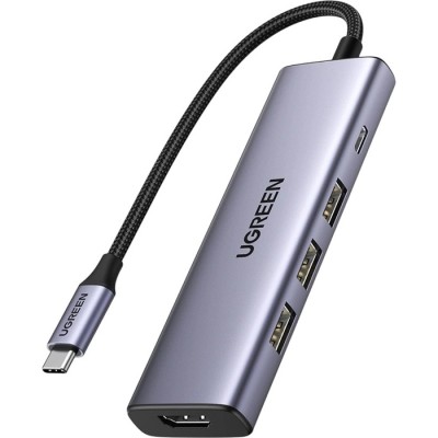 Док-станція (USB-C хаб) Ugreen CM511 HDMI 4K, PD 100 Вт