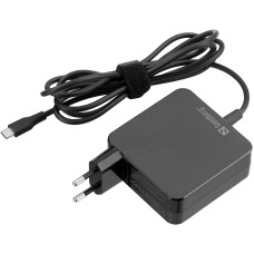 Зарядний пристрій (мережевий адаптер) Sandberg 1xUSB 65W GaN USB-C, кабель 2 м, чорний