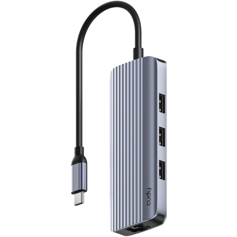 Хаб USB-C (док-станция) Cudy UH606 4K HDMI и PD до 100 Вт