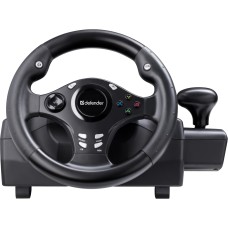 Игровой руль (руль с педалями) Defender Rager черного цвета