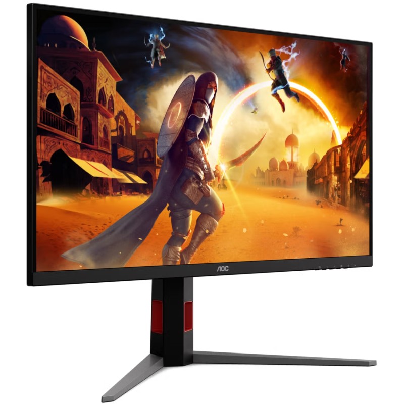 TFT 31.5" AOC U32G4U, Fast IPS, 4K UHD, 160Гц, 2xHDMI, DP, USB-hub, HAS, Pivot, чорно-червоний
