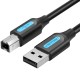 Кабель USB AM-BM (кабель для принтера) Vention COQBG 1,5 м, чорний