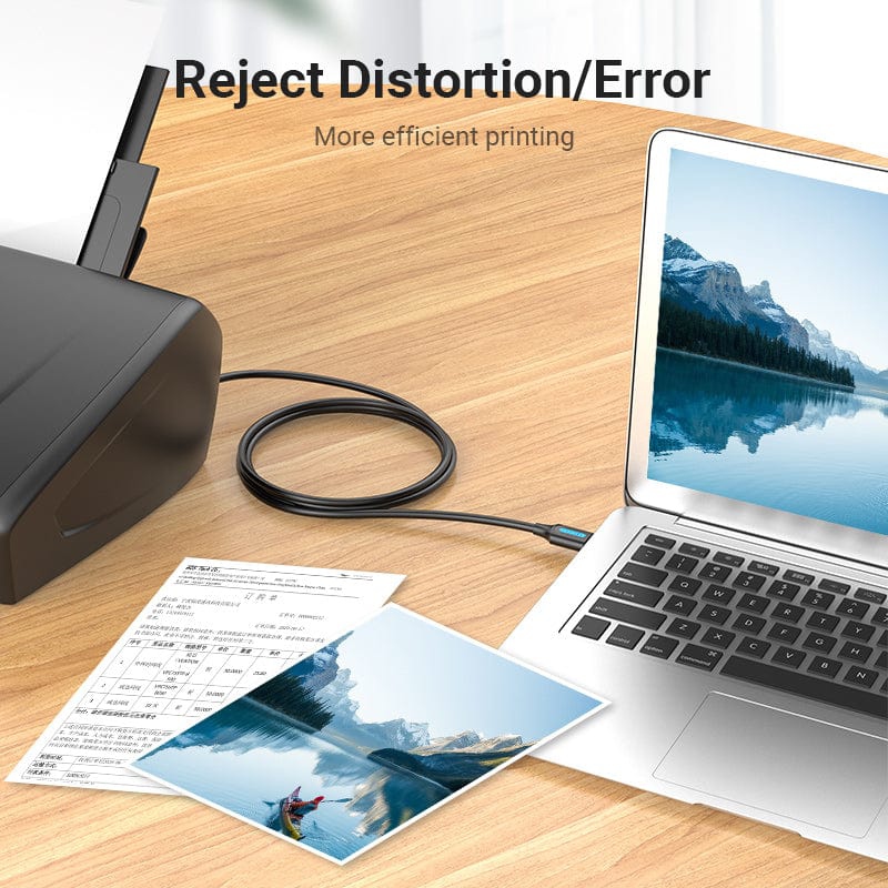 Кабель USB AM-BM (кабель для принтера) Vention COQBG 1,5 м, чорний Кабель USB AM-BM (кабель для принтера) Vention COQBG 1,5 м, чорний