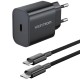 Зарядний пристрій (мережевий адаптер) Vention 20 Вт з кабелем USB-C