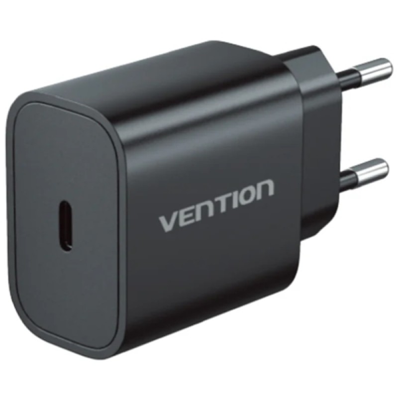 Мережевий зарядний пристрій (зарядка) Vention 20 Вт з кабелем USB-C—Lightning Мережевий зарядний пристрій (зарядка) Vention 20 Вт з кабелем USB-C—Lightning