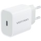 Мережевий зарядний пристрій (зарядка) Vention 20 Вт з кабелем USB-C—Lightning Мережевий зарядний пристрій (зарядка) Vention 20 Вт з кабелем USB-C—Lightning