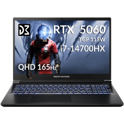 Ігровий ноутбук (ноутбук для ігор) Dream Machines RG5060-15UA21 15,6" QHD 144 Гц