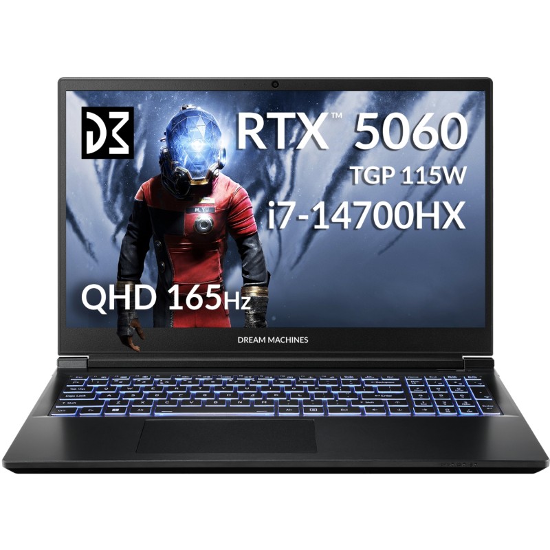 Игровой ноутбук (ноутбук для игр) Dream Machines RG5060-15UA21 15,6" QHD 144 Гц