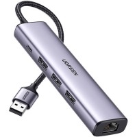 Док-станція (USB-концентратор) Ugreen CM475 5 в 1, Gigabit Ethernet