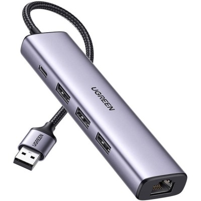 Док-станція (USB-концентратор) Ugreen CM475 5 в 1, Gigabit Ethernet