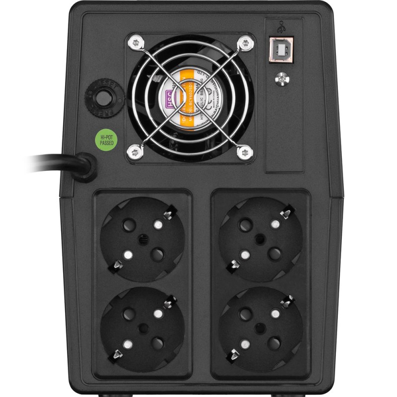 ДБЖ FSP iFP-1500, 1500ВА/900Вт, LCD, Schuko*4. 230V/50Hz, USB, Black
