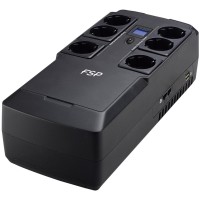 ДБЖ FSP NanoFit 800, 800ВА/480Вт, LCD, Schuko*6, USB +2хUSB для зарядки 5V/1A(Max.), AVR, RJ45 ДБЖ FSP NanoFit 800, 800ВА/480Вт, LCD, Schuko*6, USB +2хUSB для зарядки 5V/1A(Max.), AVR, RJ45