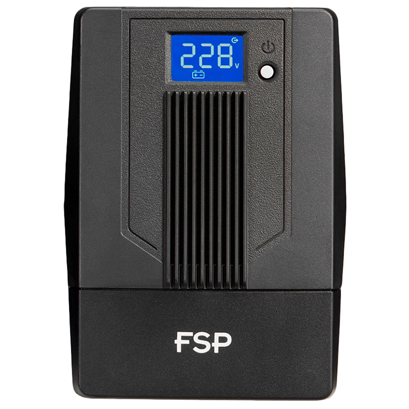 ДБЖ FSP iFP-800, 800ВА/480Вт, Lin-Int, LCD (дисплей), Schuko*2, USB, Black