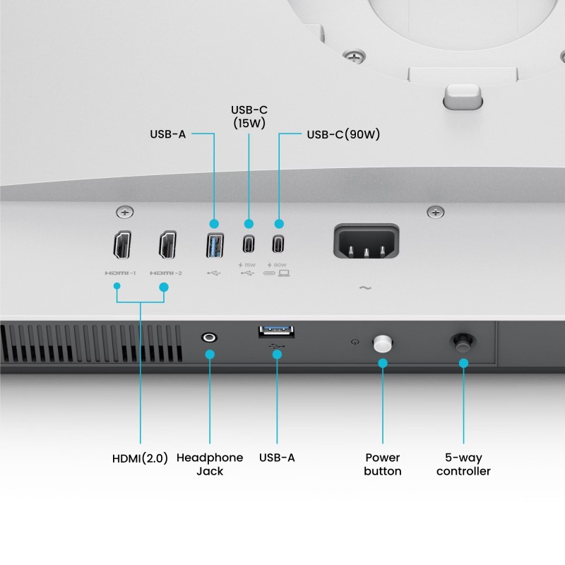 TFT 31.5" BenQ MA320U, IPS, 4K, 2хHDMI, USB-C, HAS, Pivot, кол., сріблясто-сірий