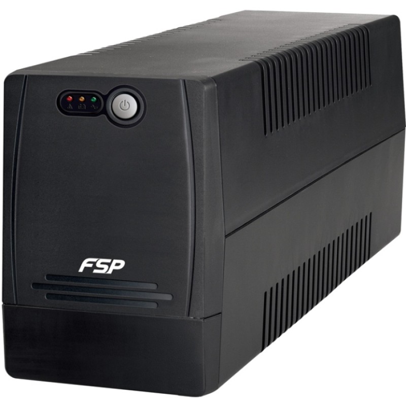 ДБЖ FSP FP1000, 1000ВА/600Вт, Lin-Int, USB/RJ45, Schuko*4, AVR, Black