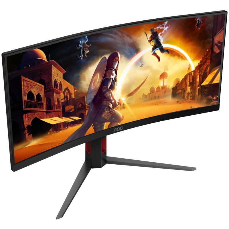 TFT 34" AOC CU34G4, WQHD, VA, вигн., 180Гц, 2хHDMI, DP, HAS, Pivot, чорно-червоний TFT 34" AOC CU34G4, WQHD, VA, вигн., 180Гц, 2хHDMI, DP, HAS, Pivot, чорно-червоний