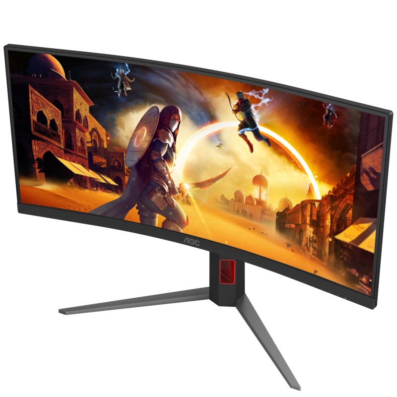 TFT 34" AOC CU34G4, WQHD, VA, вигн., 180Гц, 2хHDMI, DP, HAS, Pivot, чорно-червоний TFT 34" AOC CU34G4, WQHD, VA, вигн., 180Гц, 2хHDMI, DP, HAS, Pivot, чорно-червоний
