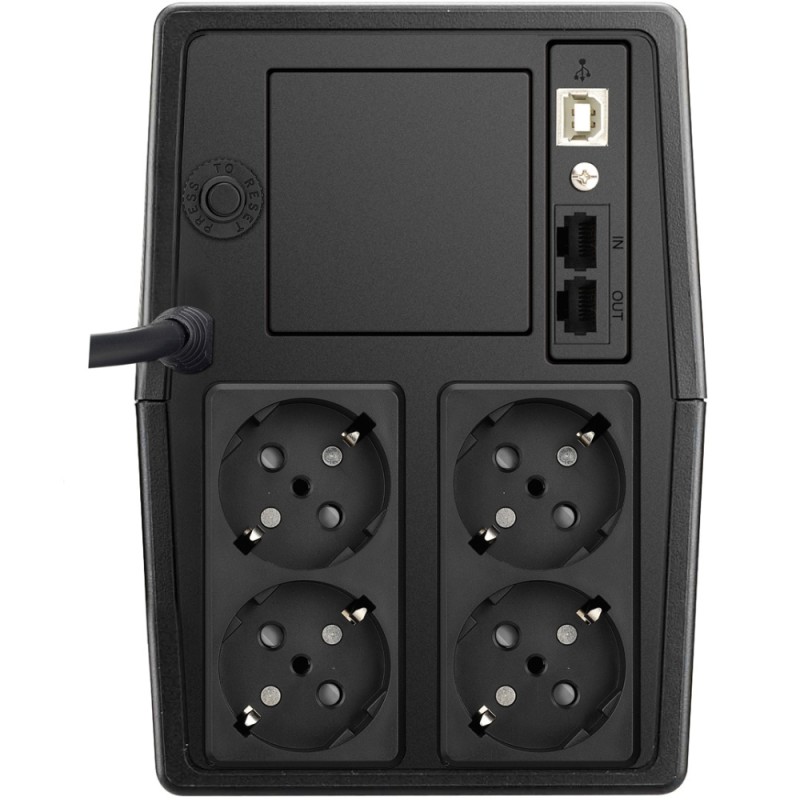 ДБЖ FSP FP2000, 2000ВА/1200Вт, Line-Int, USB/45, Schuko*4, AVR, Black
