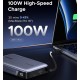 УМБ Ugreen 20000mAh 145W PD3.1.QC, USB-A,USB-С IN/OUT, with built in USB-C cable (PB551) Gray