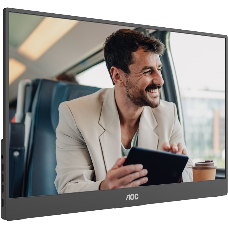 TFT 15.6" AOC 16T20E2, IPS, HDMI, USB- C, колонки, чорний TFT 15.6" AOC 16T20E2, IPS, HDMI, USB- C, колонки, чорний