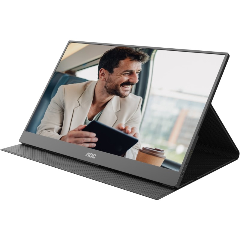 TFT 15.6" AOC 16T20E2, IPS, HDMI, USB- C, колонки, чорний TFT 15.6" AOC 16T20E2, IPS, HDMI, USB- C, колонки, чорний