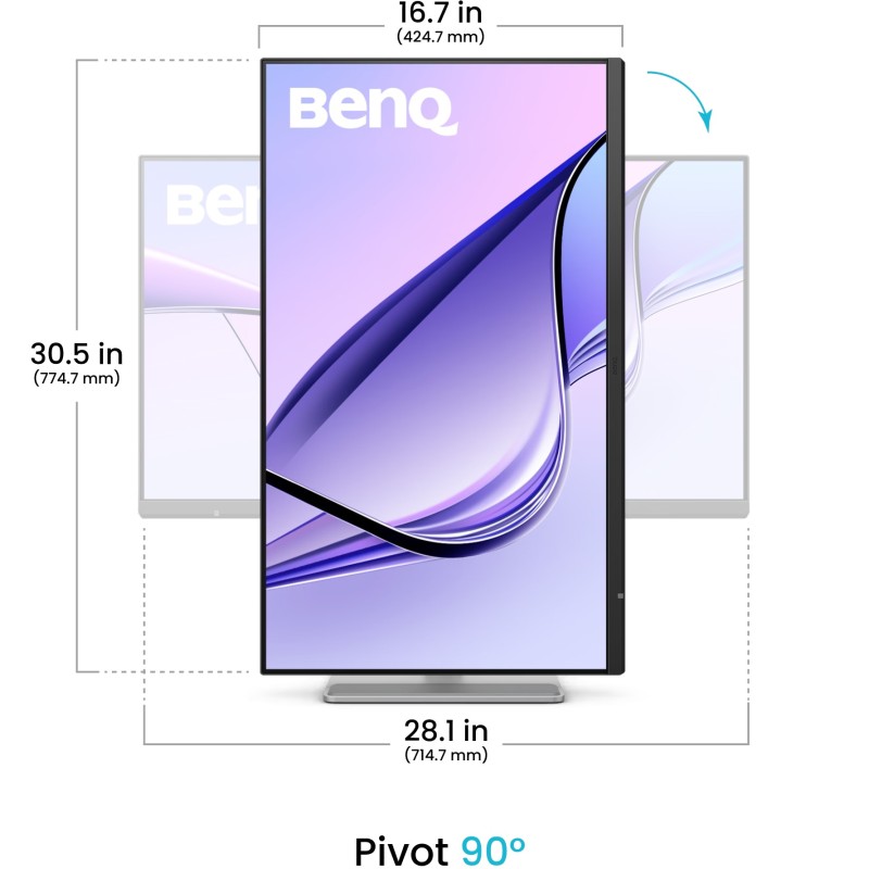 TFT 31.5" BenQ MA320UG, IPS, 4K, 120Hz, 2хHDMI, USB-C, HAS, Pivot, кол., сріблясто-сірий TFT 31.5" BenQ MA320UG, IPS, 4K, 120Hz, 2хHDMI, USB-C, HAS, Pivot, кол., сріблясто-сірий