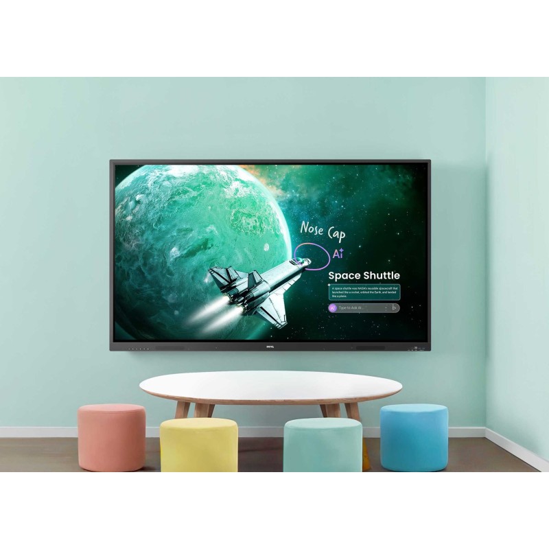 Інтерактивна панель 65" BenQ RE6505A, VA, UHD, 8Гб/ 128Гб, колонки, кріплення, чорна Інтерактивна панель 65" BenQ RE6505A, VA, UHD, 8Гб/ 128Гб, колонки, кріплення, чорна