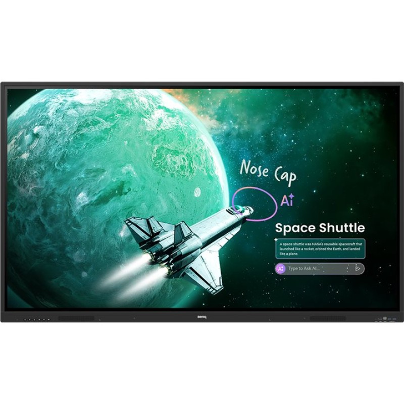 Інтерактивна панель 75" BenQ RE7505A, VA, UHD, 8Гб/ 128Гб, колонки, кріплення, чорна