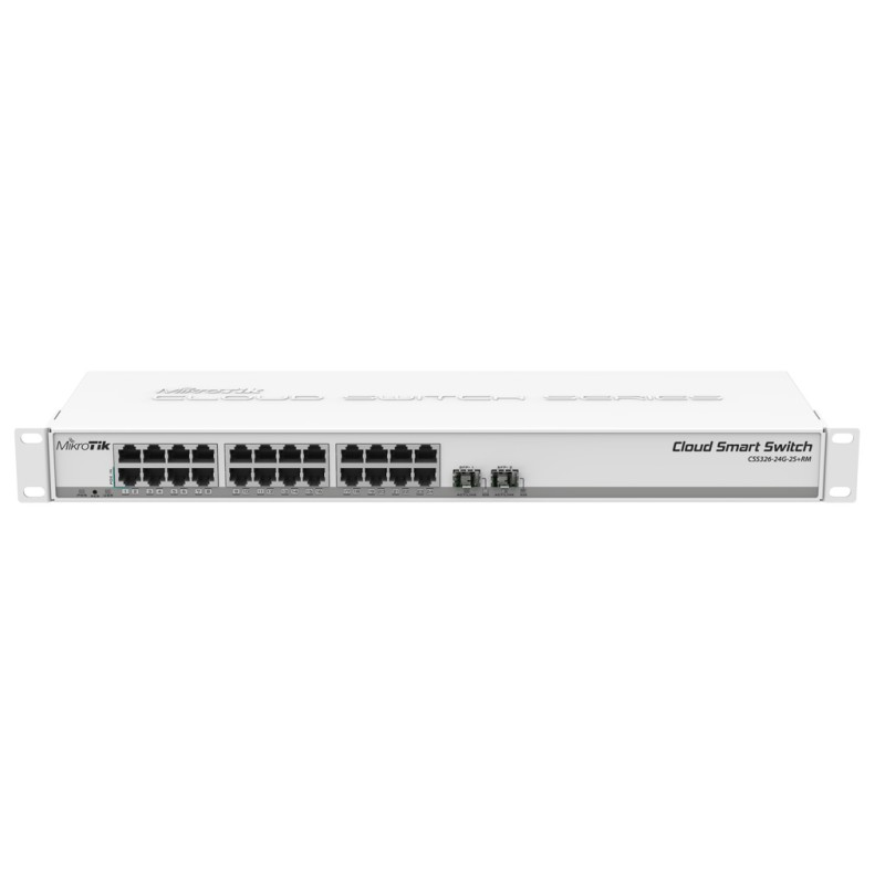 Комутатор Mikrotik CSS326-24G-2S+RM (24x1G, 2xSFP+, SwOS)