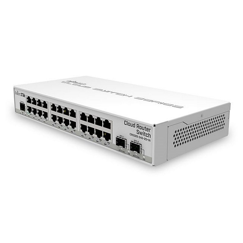 Комутатор Mikrotik CRS326-24G-2S+IN, 24xGb LAN, 2xSFP+cages, RouterOS L5 or SwitchOS (dualboot), des Комутатор Mikrotik CRS326-24G-2S+IN, 24xGb LAN, 2xSFP+cages, RouterOS L5 or SwitchOS (dualboot), des