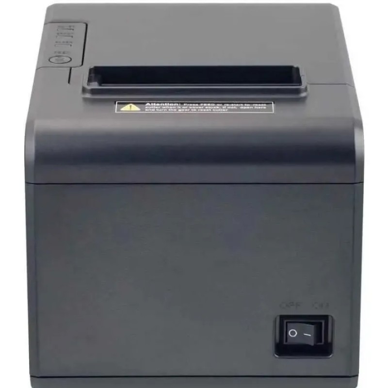 Принтер чеків Xprinter XP-Q804S (термодрук, 260мм/с, стрічка 80мм, USB+Serial+Lan,авторізак,чорний)
