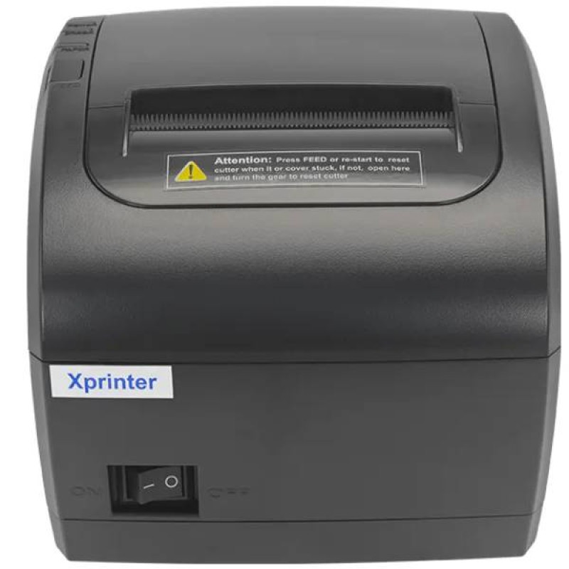 Принтер чеків Xprinter XP-Q838L (термодрук, 230мм/с, стрічка 80мм, USB+Lan,RJ12, авторізак, чорний)
