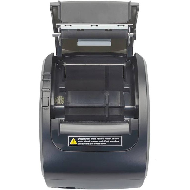 Принтер чеків Xprinter XP-Q838L (термодрук, 230мм/с, стрічка 80мм, USB+Lan,RJ12, авторізак, чорний)