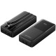 УМБ Vention 20000mAh 22.5W PD, Micro-USB/USB-C/2xUSB-A, built-in USB-C+Lightning Cables Black