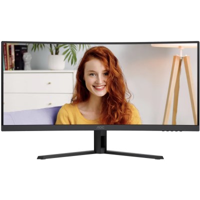 TFT 34" AOC CU34B3E, UWQHD, VA, вигн., 120Гц, HDMI, DP, чорний
