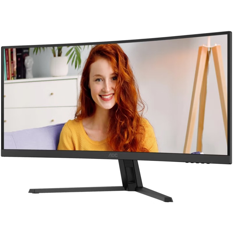 TFT 34" AOC CU34B3E, UWQHD, VA, вигн., 120Гц, HDMI, DP, чорний