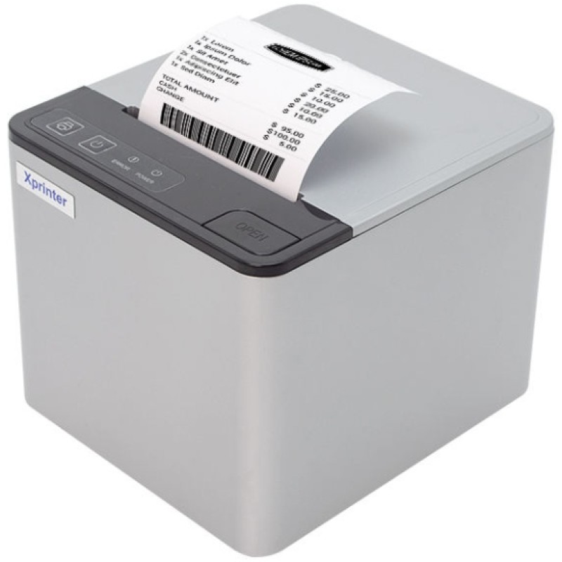 Принтер чеків Xprinter XP-Q809K (термодрук, 260мм/с, стрічка 80мм, USB+WiFi, авторізак,чорний)