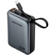 УМБ Vention 20000mAh 45W PD3.1, USB-A, USB-C In/Out, with Built-in USB-C cable Gray