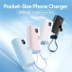 УМБ Vention 4800mAh 22,5W PD, USB-C In/Out, LED display, with built-in USB-C cable Pink