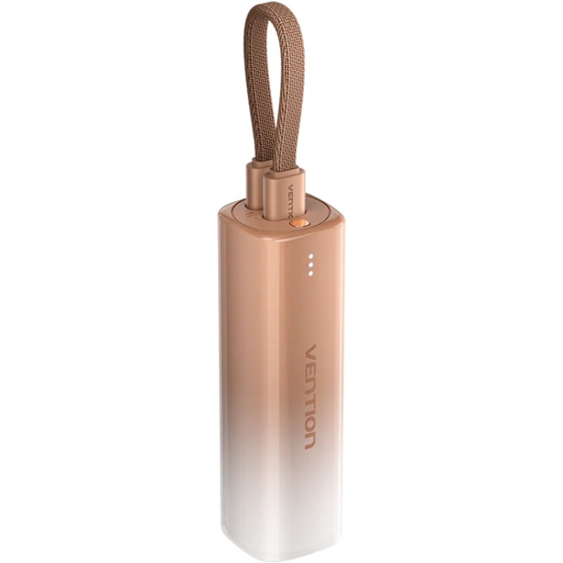 УМБ Vention 5000mAh 20W PD, USB-C In/Out, Lightning In/Out, with cable, Gold