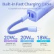 УМБ Vention 5000mAh 20W PD, USB-C In/Out, Lightning In/Out, with cable, Gold УМБ Vention 5000mAh 20W PD, USB-C In/Out, Lightning In/Out, with cable, Gold