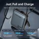 УМБ Vention 10000mAh 35W PD, USB-C In/Out, built-in USB-C, Lightning Cables, LED Display, Gray
